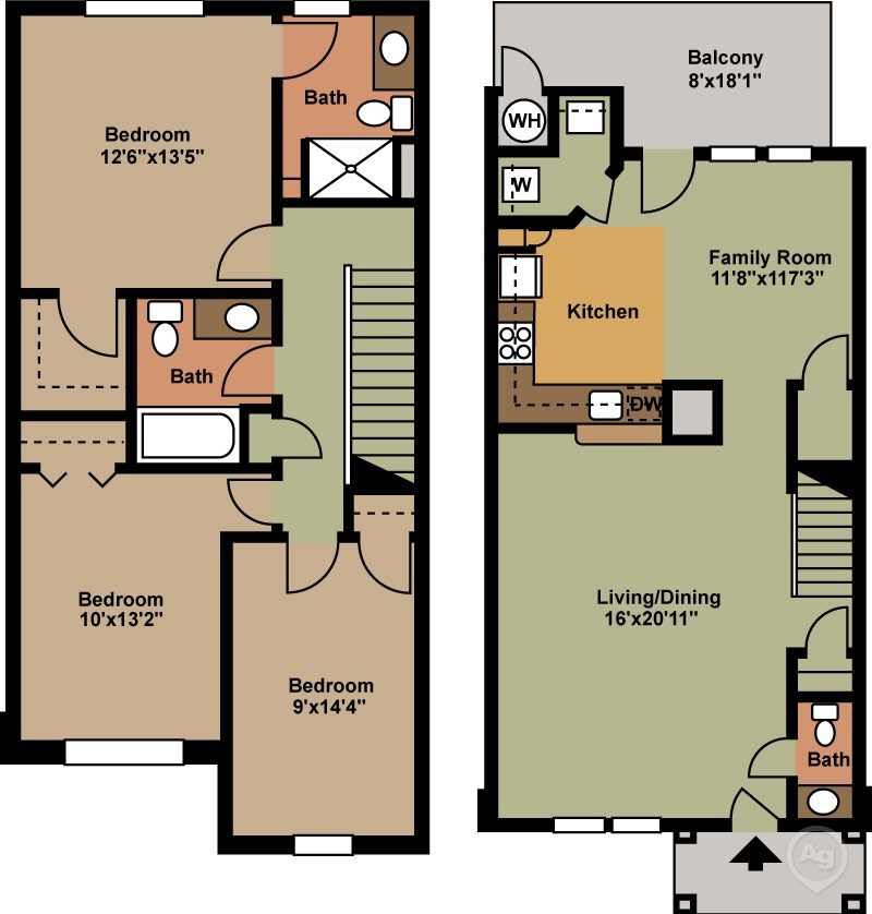 3 Bedroom Townhome