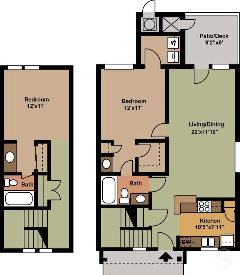 2 Bedroom Townhome